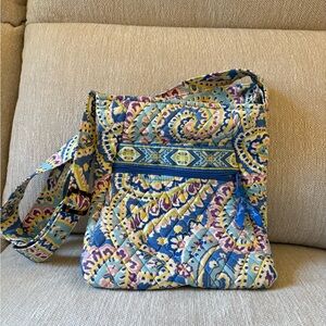 Vera Bradley Blue and Yellow Patterned Crossbody Bag